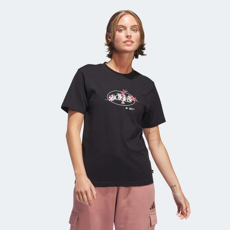 Adidas W Elem Flrl Tee - Image 3